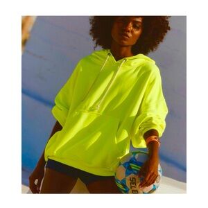 Free People Movement final call neon yellow hoodie oversized NEW medium